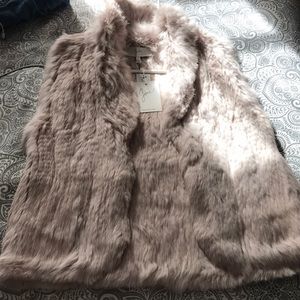 Joie real “rabbit fur” vest